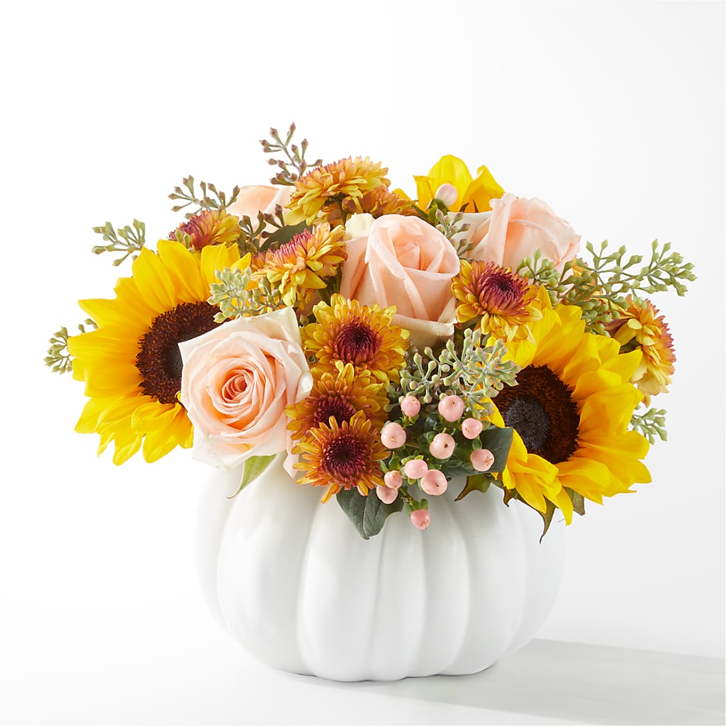 Pumpkin to Talk About Bouquet – LOU GENTILE'S FLOWERS BASKET, Fresno CA