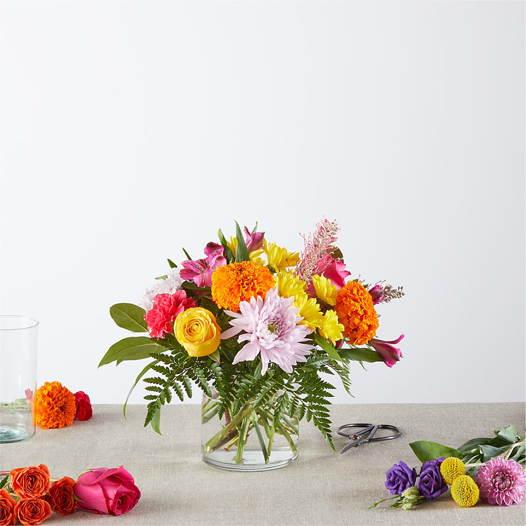 Feast of Color – A Florist Original – LOU GENTILE'S FLOWERS BASKET, Fresno CA
