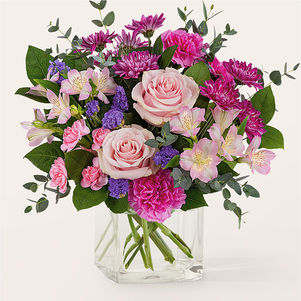Rosy Radiance Bouquet – LOU GENTILE'S FLOWERS BASKET, Fresno CA