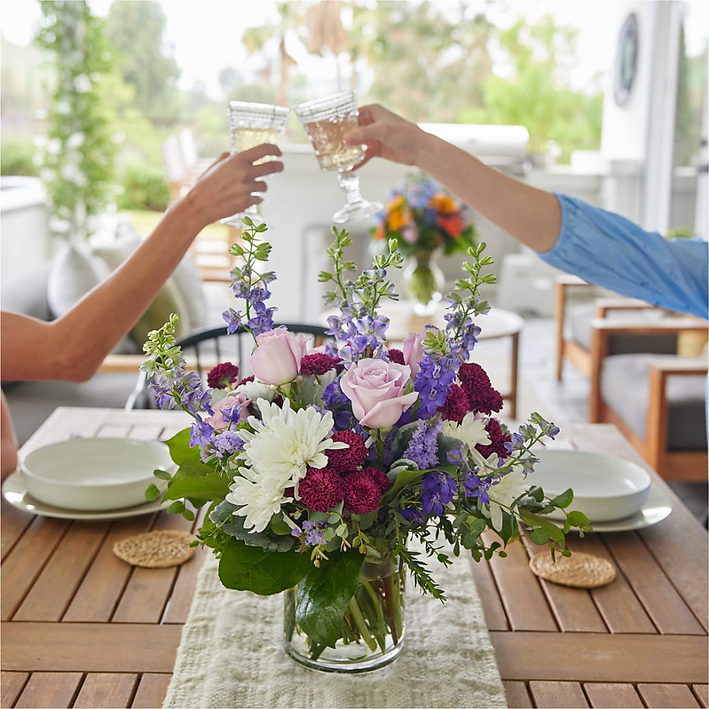 Violet Frost Bouquet – LOU GENTILE'S FLOWERS BASKET, Fresno CA
