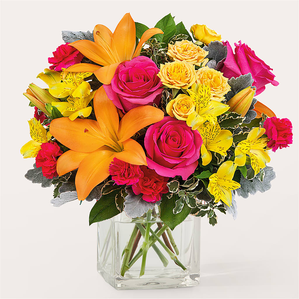 To the Tropics Bouquet – LOU GENTILE'S FLOWERS BASKET, Fresno CA