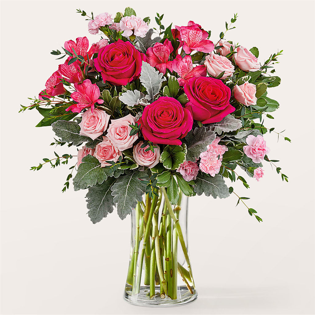 Tickled Pink Bouquet – LOU GENTILE'S FLOWERS BASKET, Fresno CA