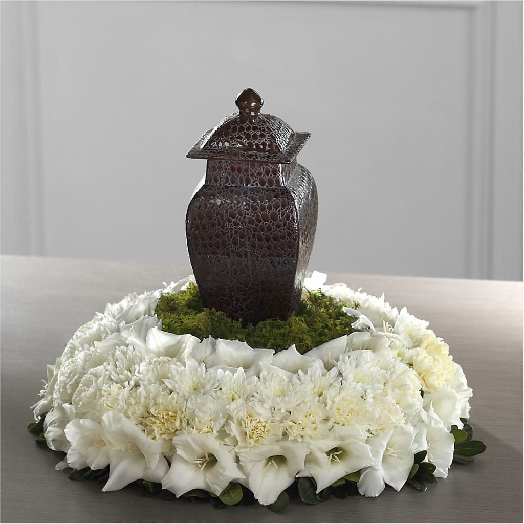 Encircling Grace Arrangement – LOU GENTILE'S FLOWERS BASKET, Fresno CA