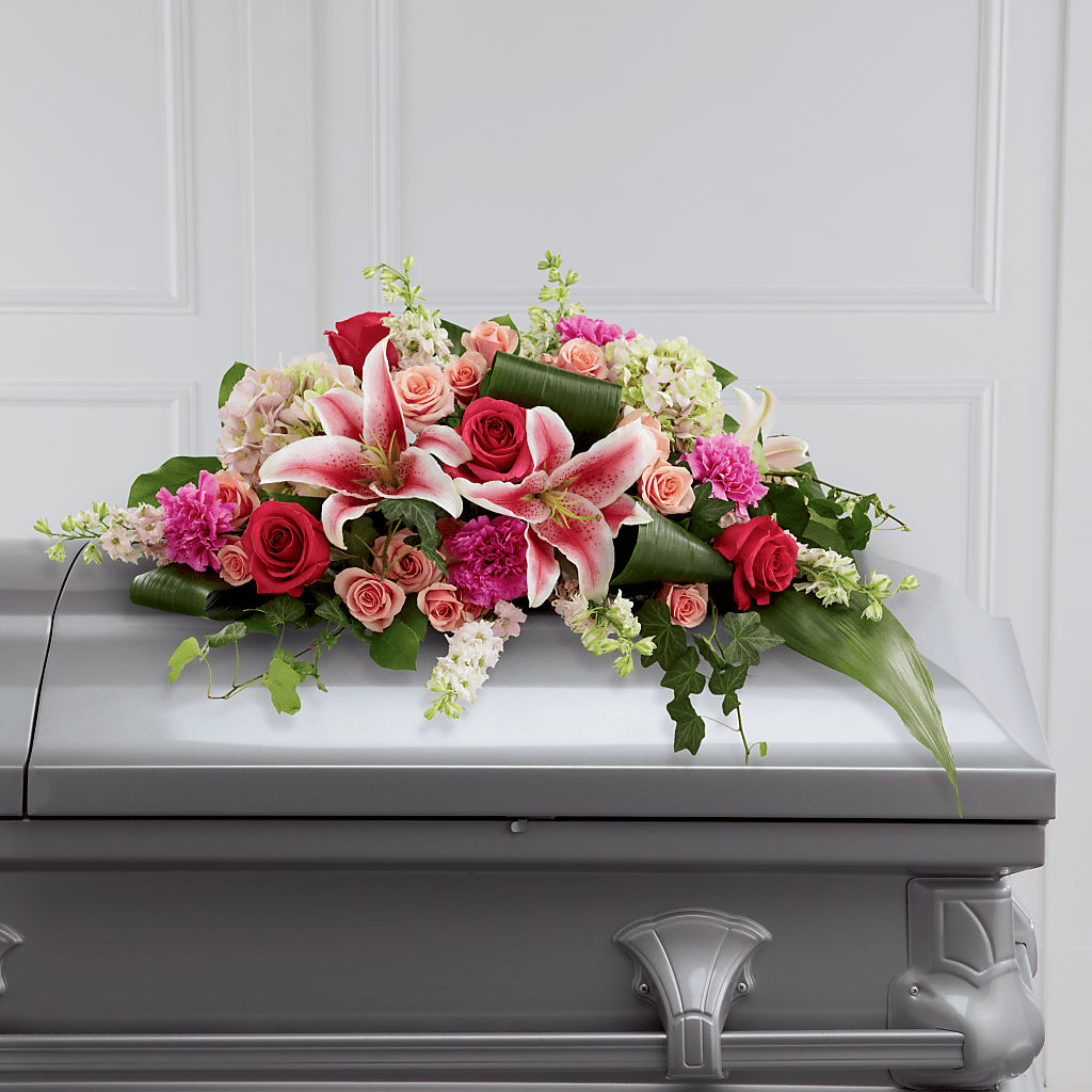 Splendid Grace Casket Spray – LOU GENTILE'S FLOWERS BASKET, Fresno CA