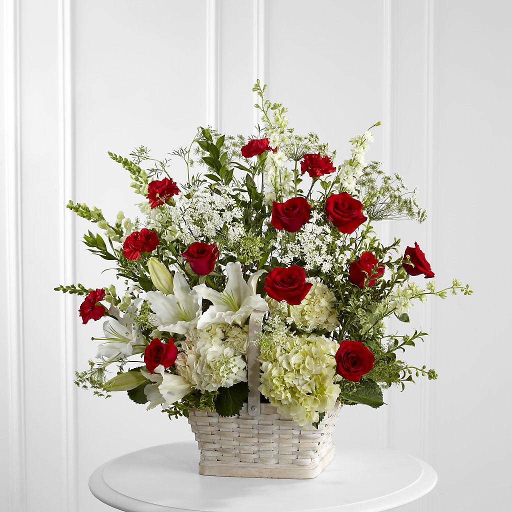 In Loving Memory Arrangement – LOU GENTILE'S FLOWERS BASKET, Fresno CA