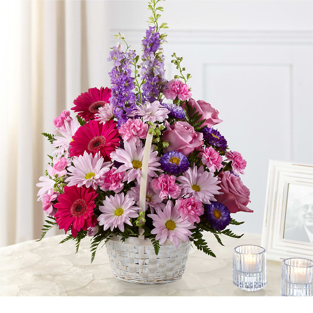 Pastel Peace Basket – LOU GENTILE'S FLOWERS BASKET, Fresno CA