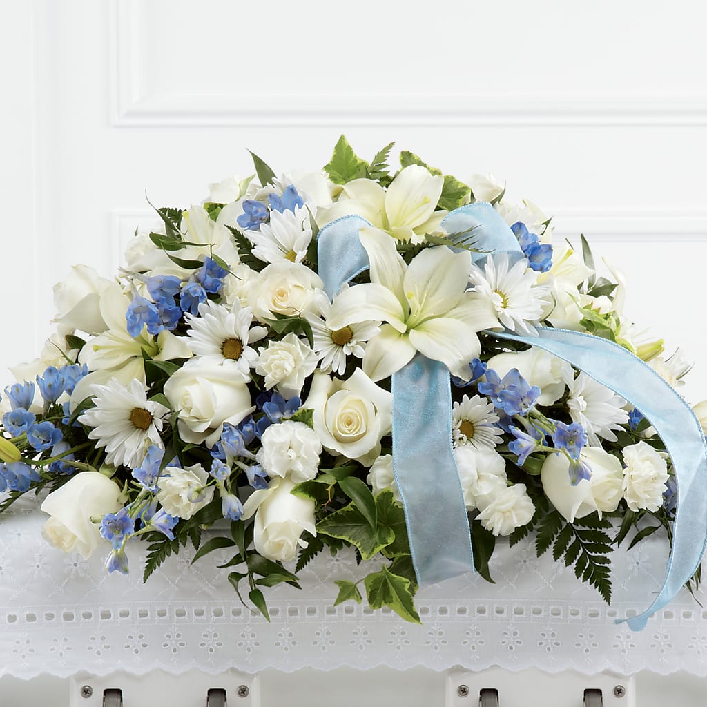 Tender Treasure Casket Spray – LOU GENTILE'S FLOWERS BASKET, Fresno CA