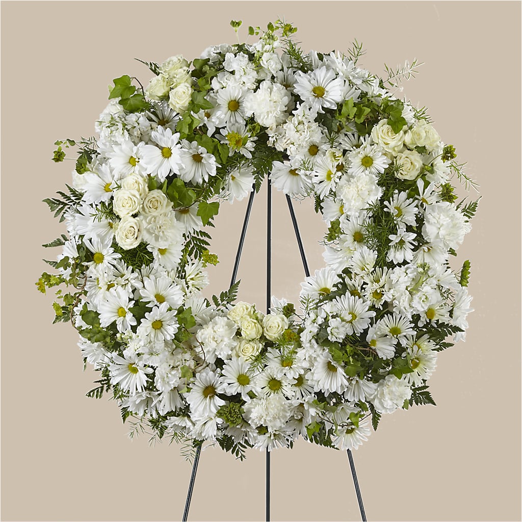 Faithful Wishes Wreath – LOU GENTILE'S FLOWERS BASKET, Fresno CA