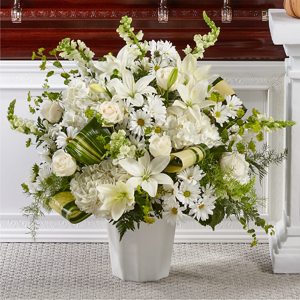 Thoughts of Tranquility Floor Basket – LOU GENTILE'S FLOWERS BASKET, Fresno CA
