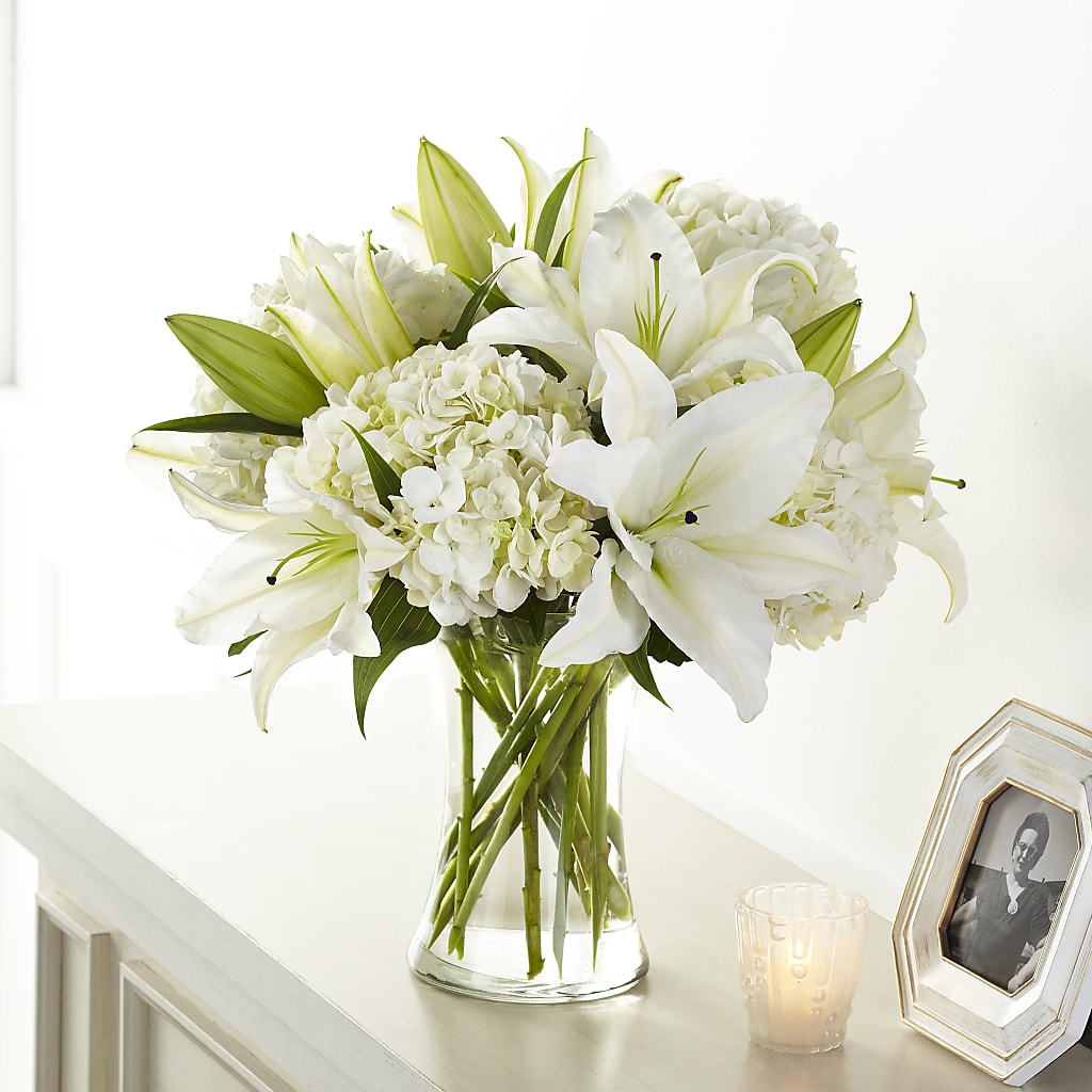 Compassionate Lily Bouquet – LOU GENTILE'S FLOWERS BASKET, Fresno CA