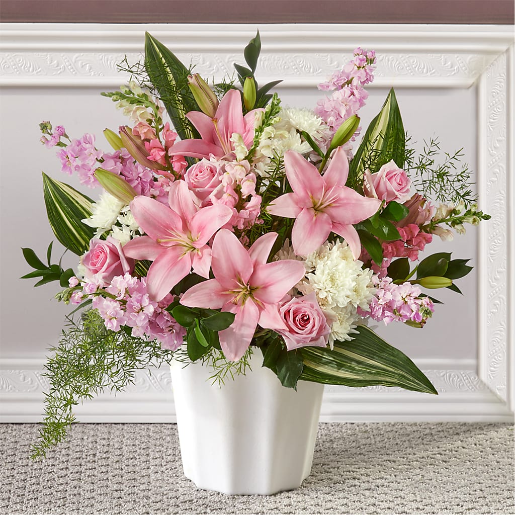 Simply Serene Floor Basket – LOU GENTILE'S FLOWERS BASKET, Fresno CA