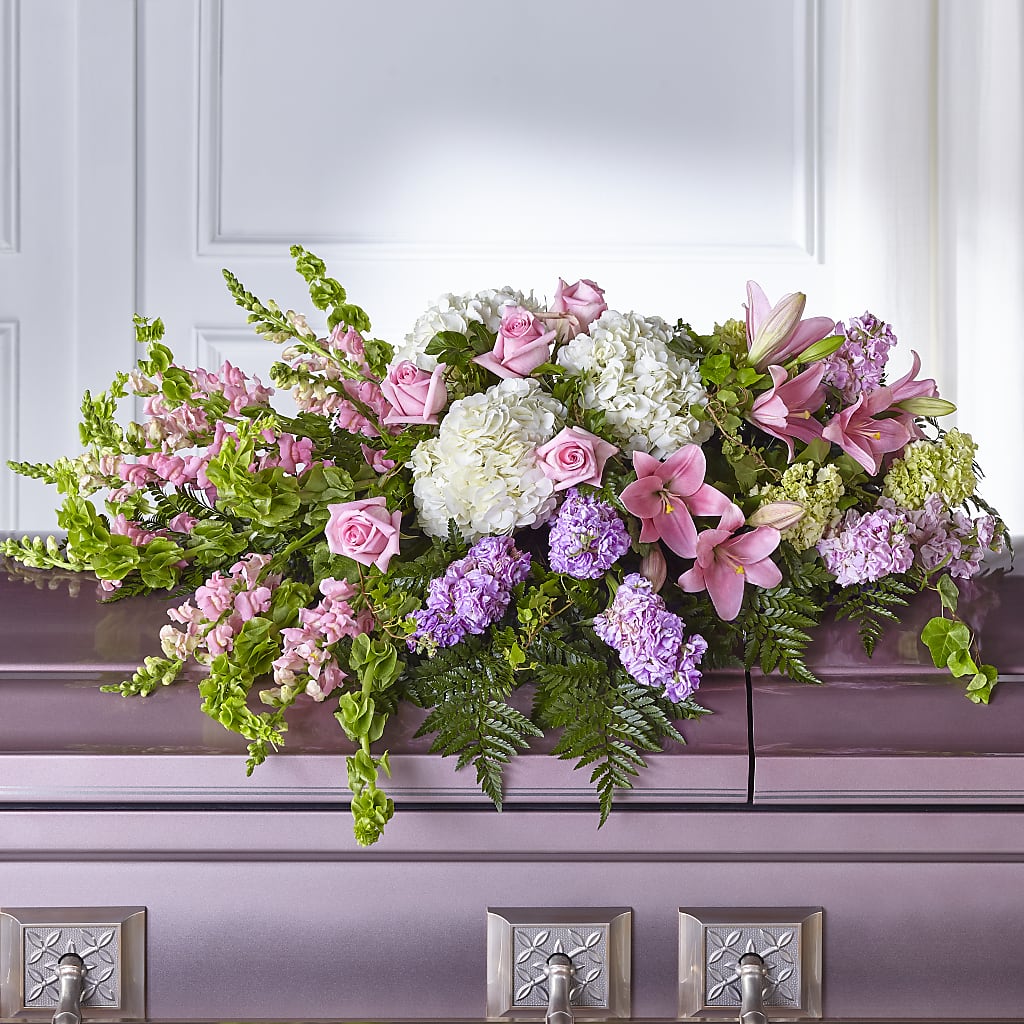 Life's Gratitude Casket Spray – LOU GENTILE'S FLOWERS BASKET, Fresno CA