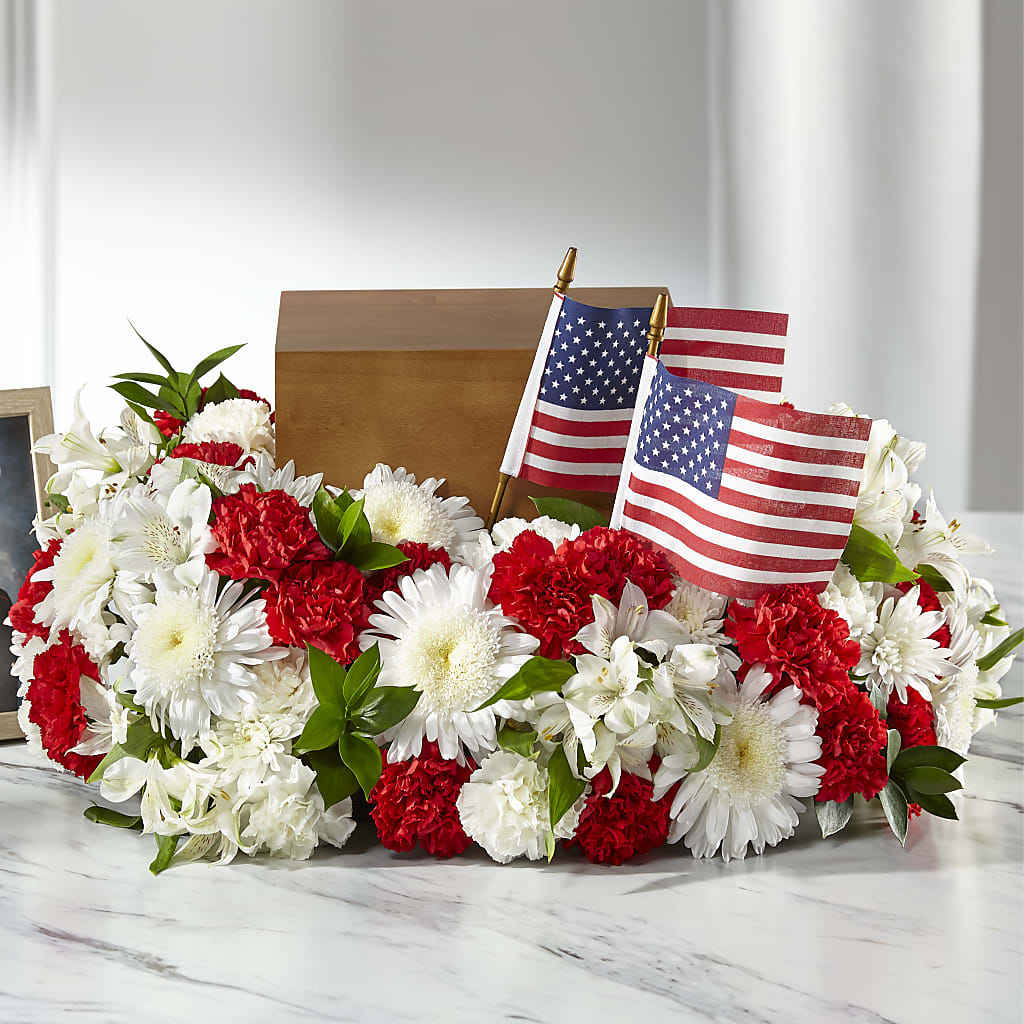 Spirit of Patriotism Cremation Adornment – LOU GENTILE'S FLOWERS BASKET, Fresno CA