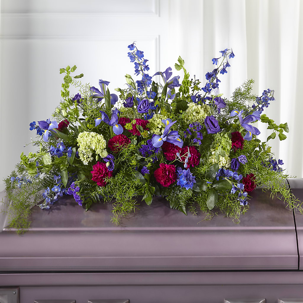 Always Treasured Casket Spray – LOU GENTILE'S FLOWERS BASKET, Fresno CA