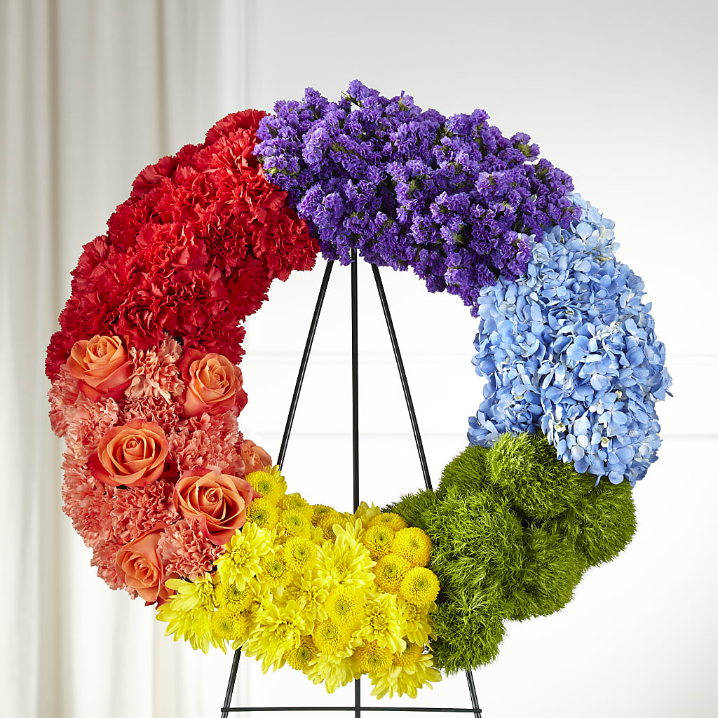 Circle of Love Wreath – LOU GENTILE'S FLOWERS BASKET, Fresno CA