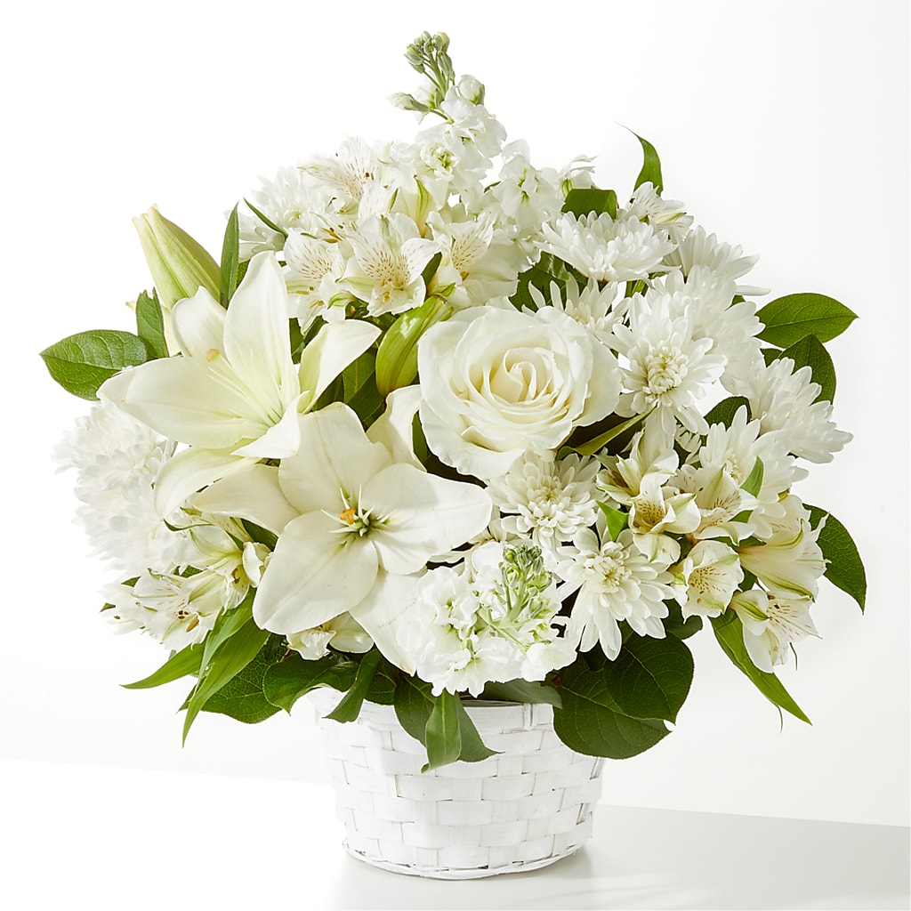 Peaceful Reflections Arrangement – LOU GENTILE'S FLOWERS BASKET, Fresno CA