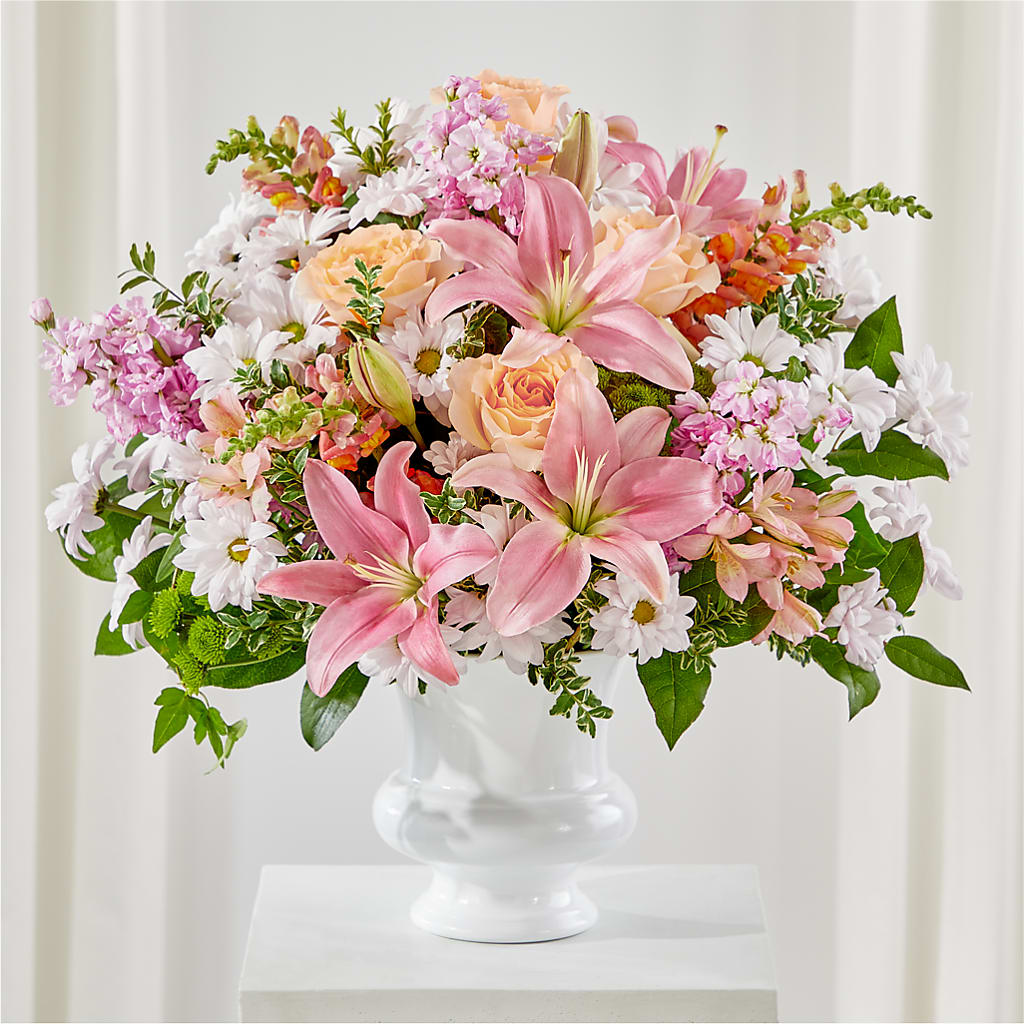 Heartfelt Gesture Urn Arrangement – LOU GENTILE'S FLOWERS BASKET, Fresno CA