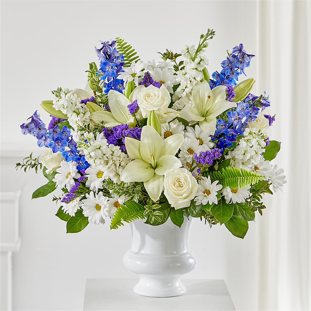 Expressions of Hope Urn Arrangement – LOU GENTILE'S FLOWERS BASKET, Fresno CA