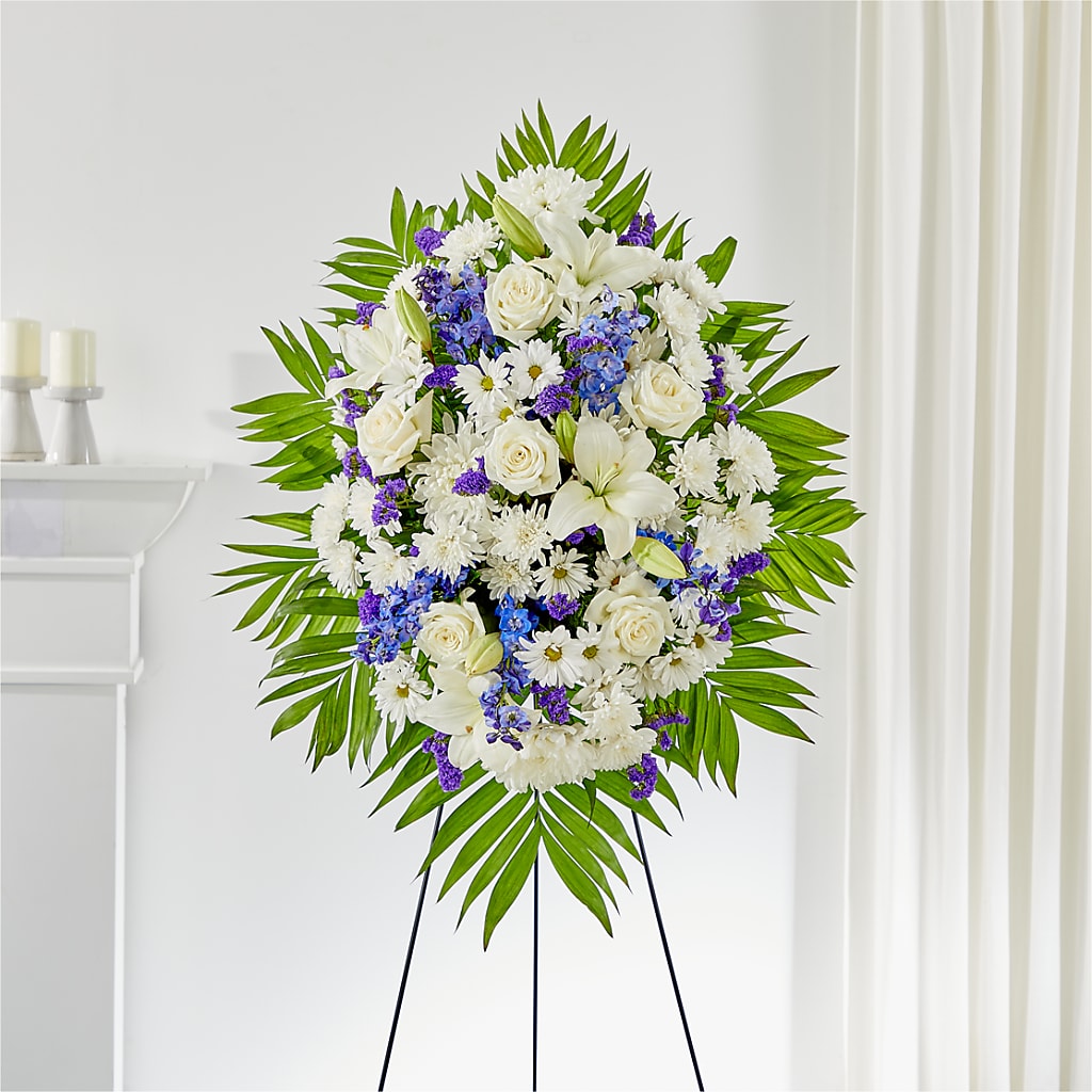 At Rest Standing Spray – LOU GENTILE'S FLOWERS BASKET, Fresno CA