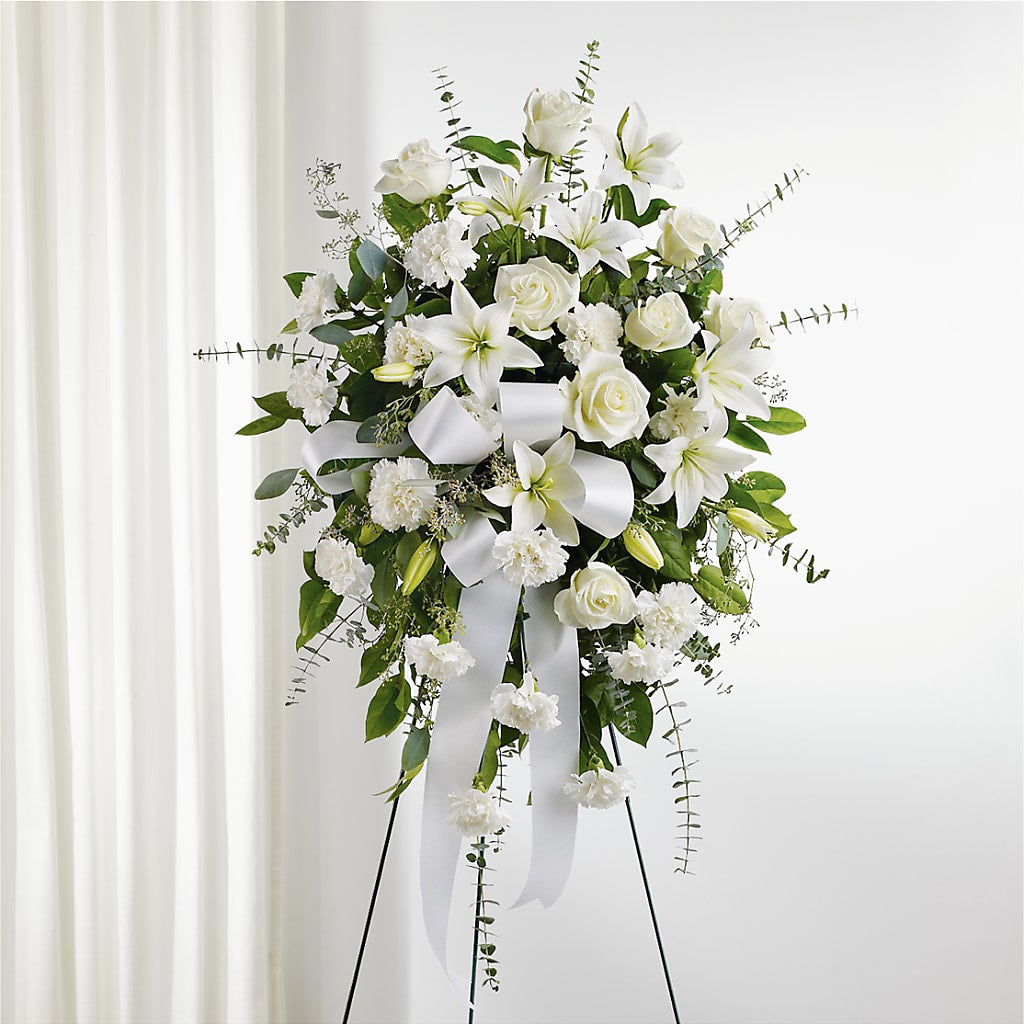 With Care Standing Spray – LOU GENTILE'S FLOWERS BASKET, Fresno CA