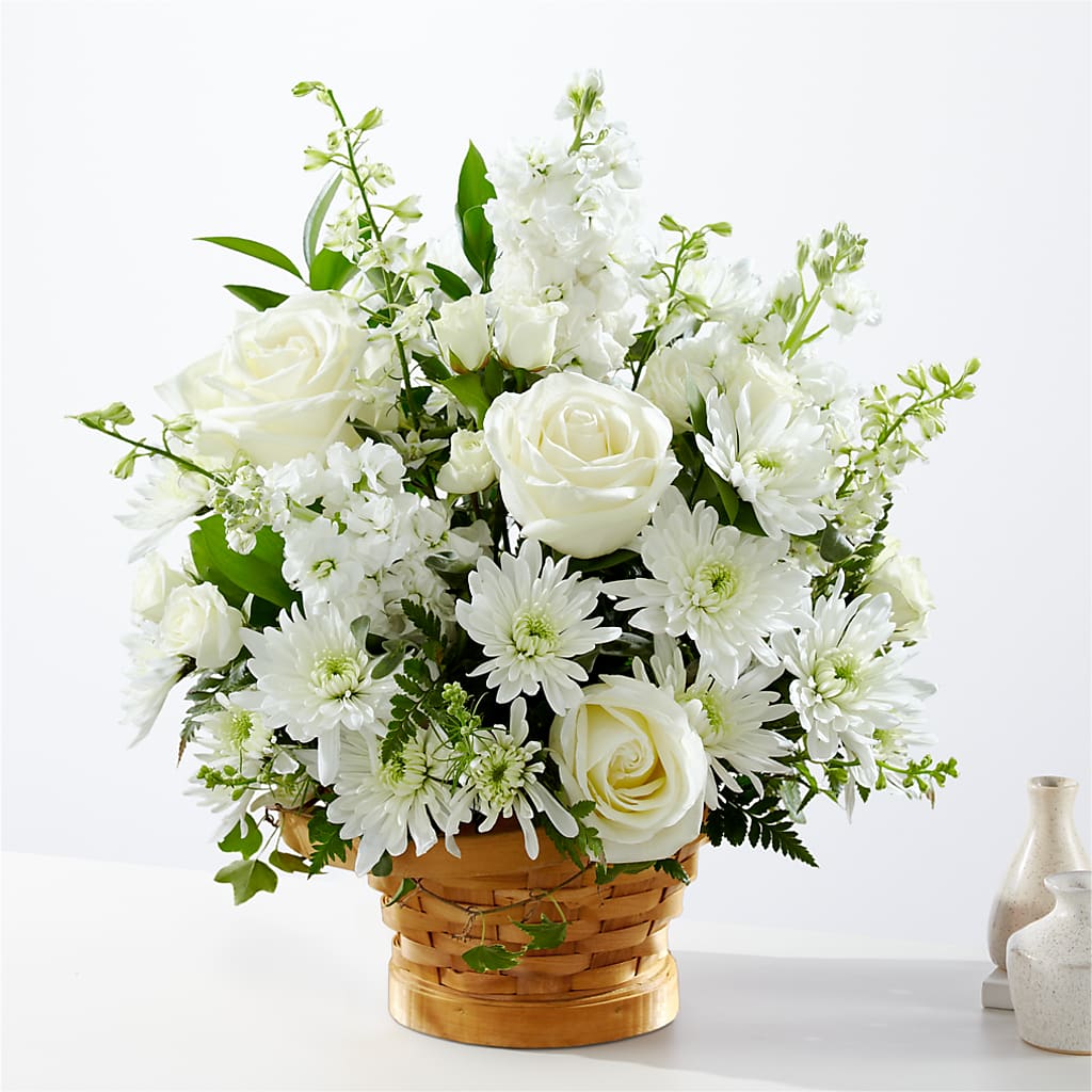 Heartfelt Condolences Arrangement – LOU GENTILE'S FLOWERS BASKET, Fresno CA