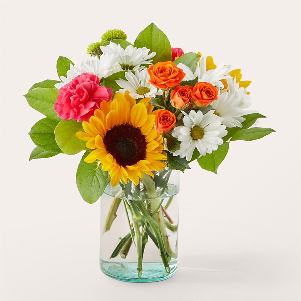 Sun-drenched Blooms Bouquet – LOU GENTILE'S FLOWERS BASKET, Fresno CA
