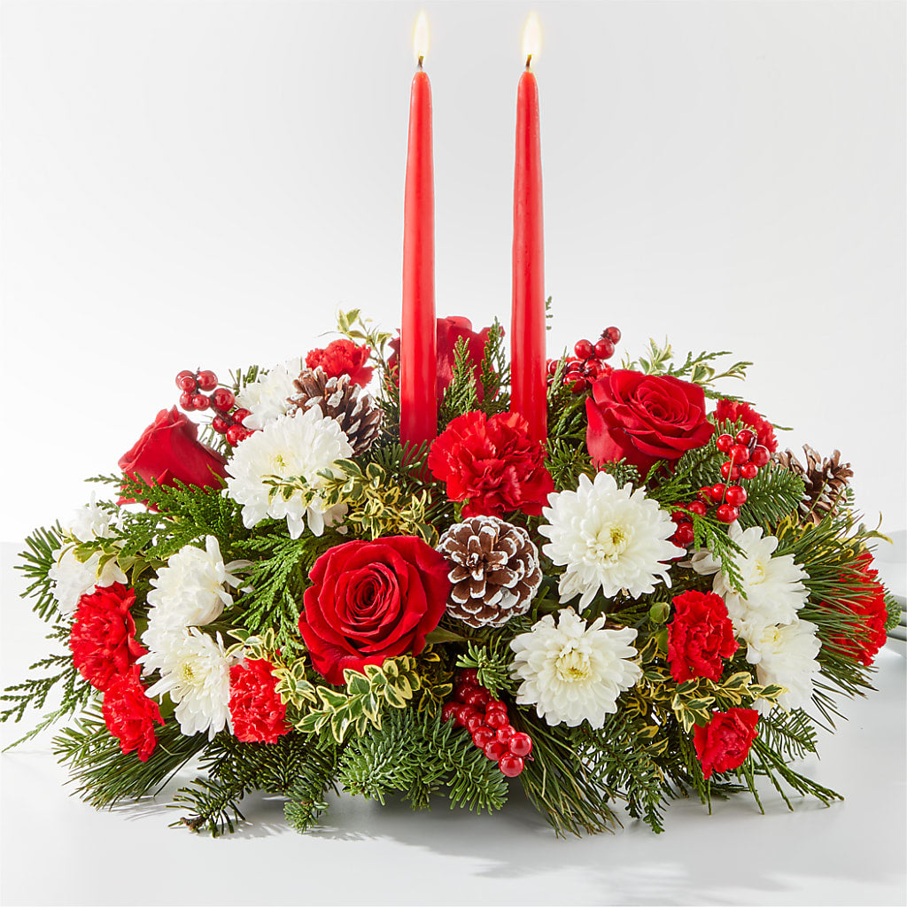 Holiday Soiree Centerpiece – LOU GENTILE'S FLOWERS BASKET, Fresno CA