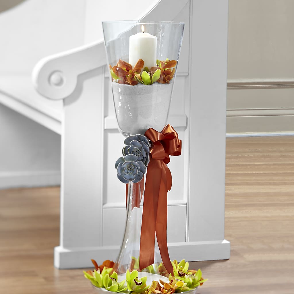 Matrimony Pew Decor – LOU GENTILE'S FLOWERS BASKET, Fresno CA
