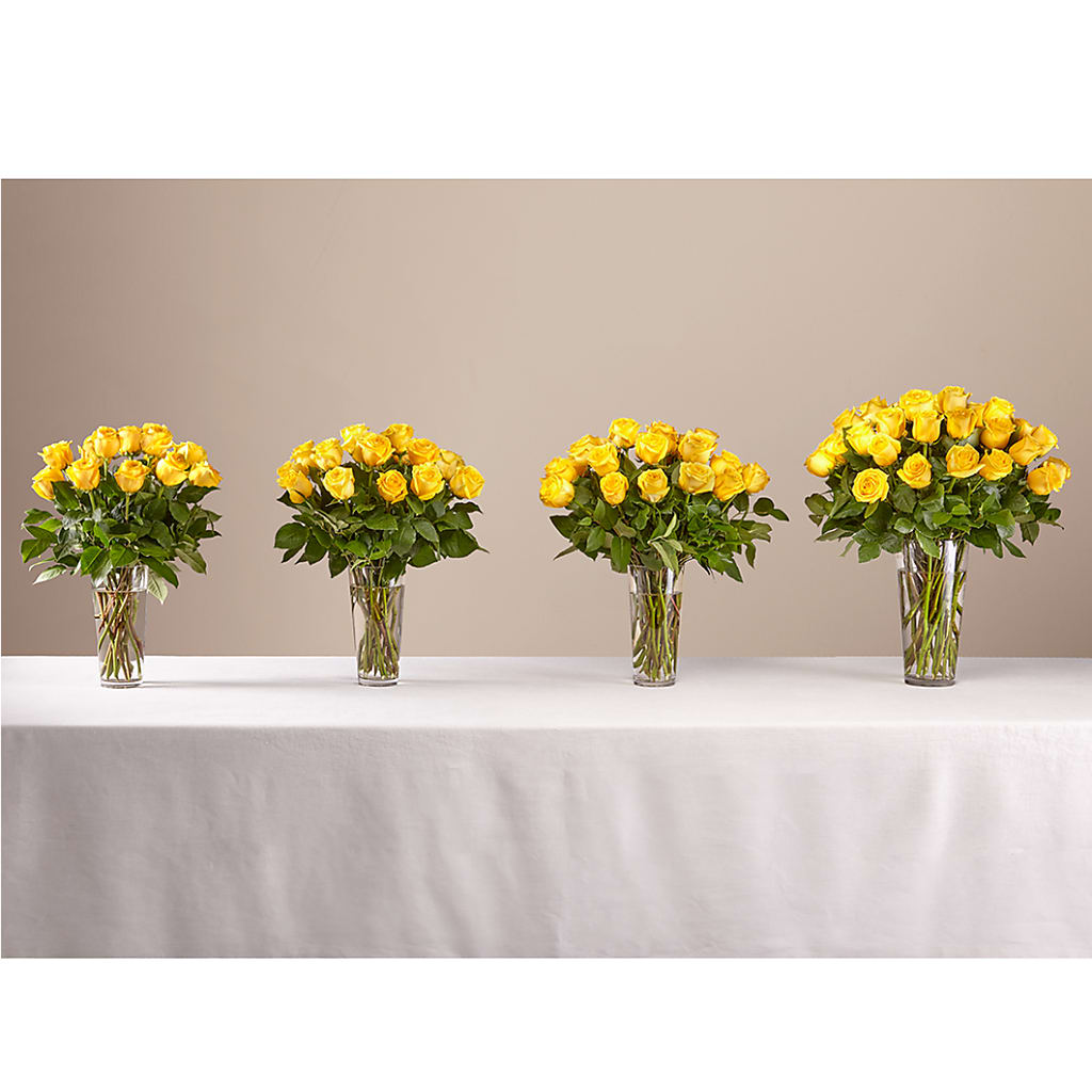 Long Stem Yellow Rose Bouquet – LOU GENTILE'S FLOWERS BASKET, Fresno CA