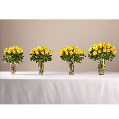 Long Stem Yellow Rose Bouquet – LOU GENTILE'S FLOWERS BASKET, Fresno CA