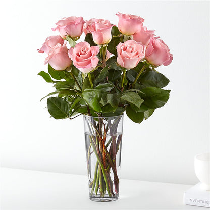 Long Stem Pink Rose Bouquet – LOU GENTILE'S FLOWERS BASKET, Fresno CA