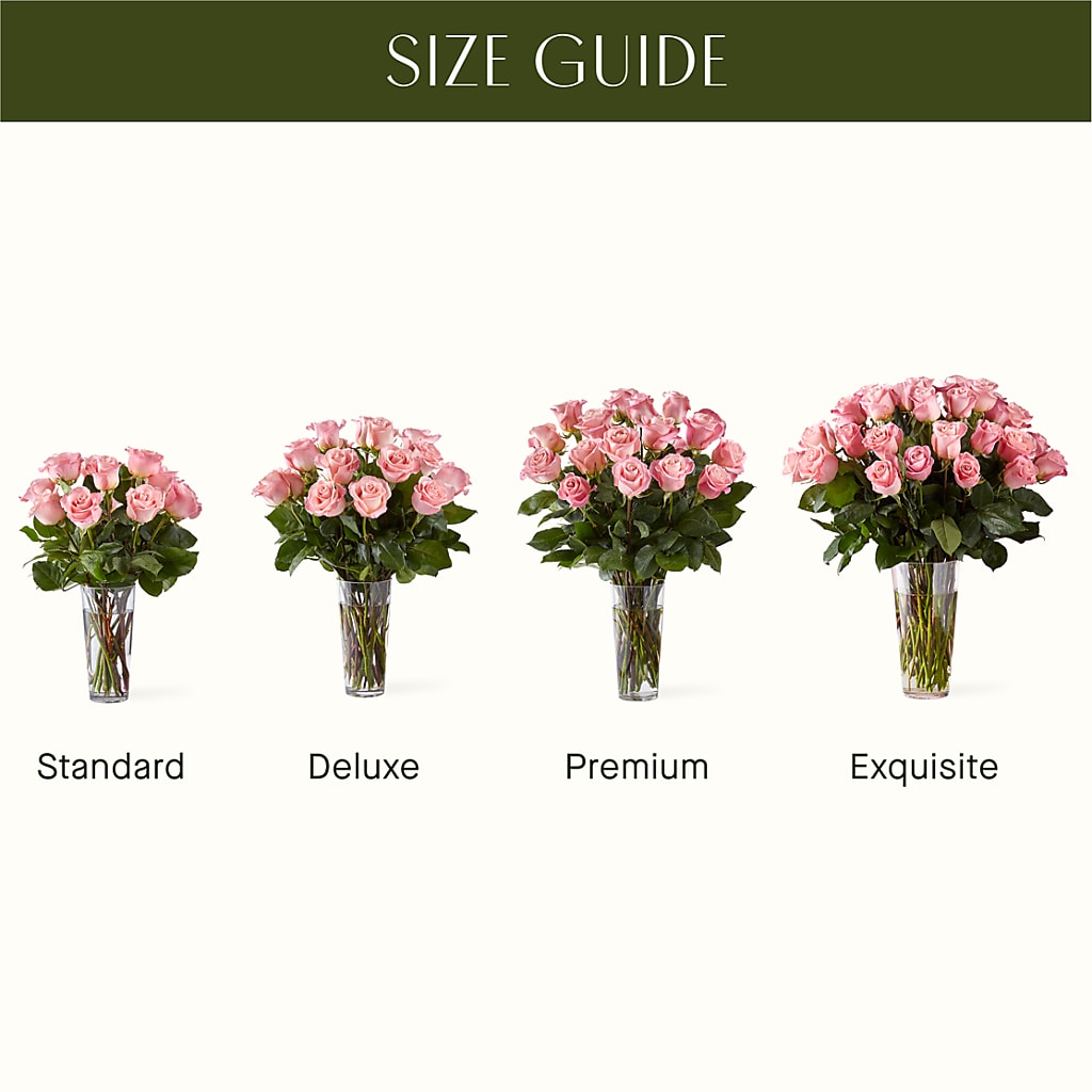Long Stem Pink Rose Bouquet – LOU GENTILE'S FLOWERS BASKET, Fresno CA