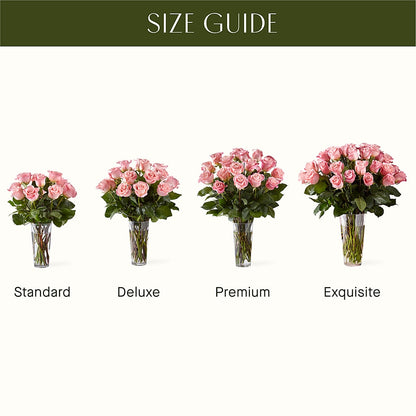 Long Stem Pink Rose Bouquet – LOU GENTILE'S FLOWERS BASKET, Fresno CA