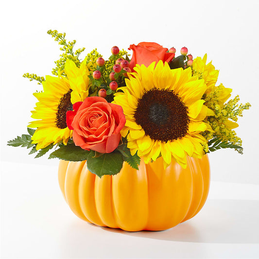 Pick of the Patch Pumpkin Bouquet – LOU GENTILE'S FLOWERS BASKET, Fresno CA