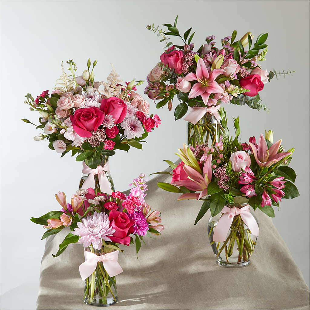 Pink Ribbon - A Florist Original – LOU GENTILE'S FLOWERS BASKET, Fresno CA