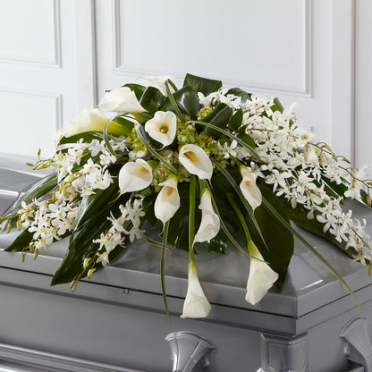 Angel Wings Casket Spray – LOU GENTILE'S FLOWERS BASKET, Fresno CA