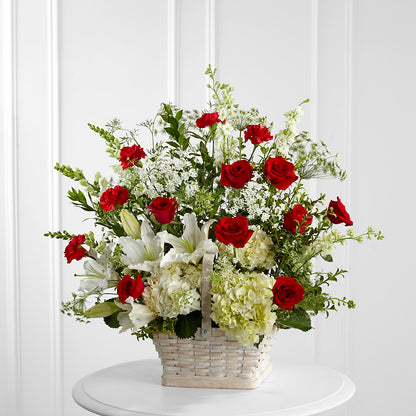 In Loving Memory Arrangement – LOU GENTILE'S FLOWERS BASKET, Fresno CA