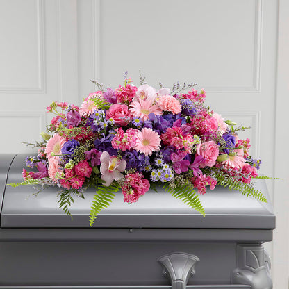 Glorious Garden Casket Spray – LOU GENTILE'S FLOWERS BASKET, Fresno CA