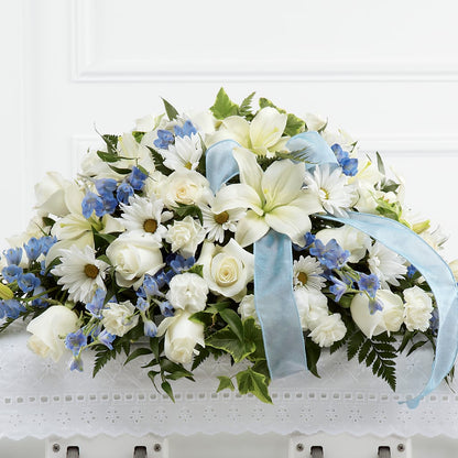 Tender Treasure Casket Spray – LOU GENTILE'S FLOWERS BASKET, Fresno CA