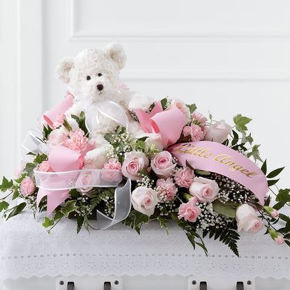 Touch of Sympathy Casket Spray – LOU GENTILE'S FLOWERS BASKET, Fresno CA