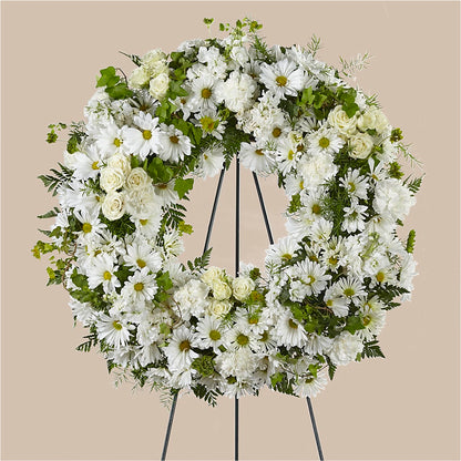 Faithful Wishes Wreath – LOU GENTILE'S FLOWERS BASKET, Fresno CA