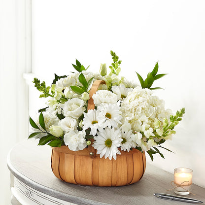 Pure Ivory Basket – LOU GENTILE'S FLOWERS BASKET, Fresno CA
