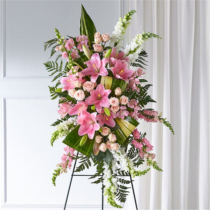 Elegant Embrace Standing Spray – LOU GENTILE'S FLOWERS BASKET, Fresno CA