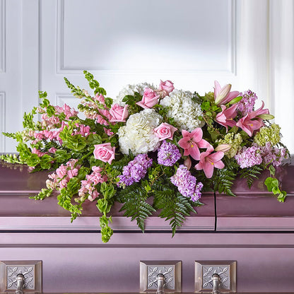 Life's Gratitude Casket Spray – LOU GENTILE'S FLOWERS BASKET, Fresno CA