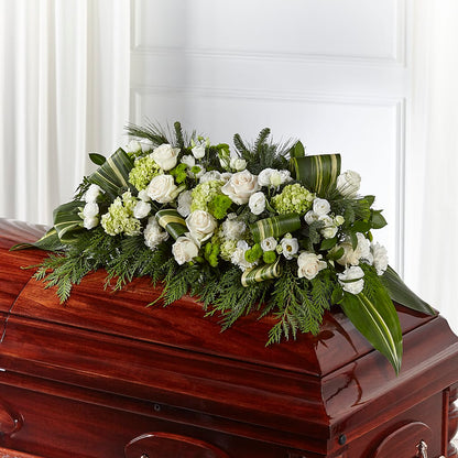 Hopeful Gesture Casket Spray – LOU GENTILE'S FLOWERS BASKET, Fresno CA