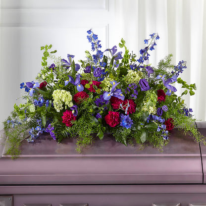 Always Treasured Casket Spray – LOU GENTILE'S FLOWERS BASKET, Fresno CA
