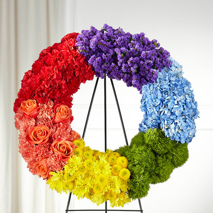 Circle of Love Wreath – LOU GENTILE'S FLOWERS BASKET, Fresno CA