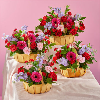 Pink Picnic Basket – LOU GENTILE'S FLOWERS BASKET, Fresno CA