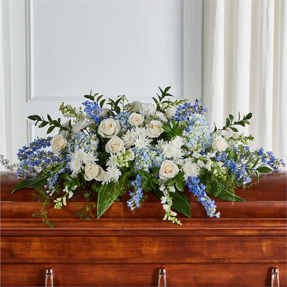 Timeless Essence Casket Spray – LOU GENTILE'S FLOWERS BASKET, Fresno CA