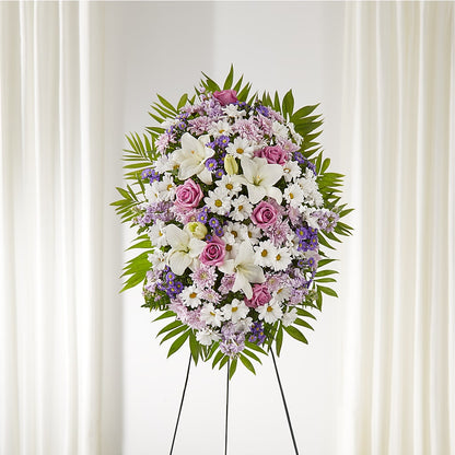 Surrounded by Love Standing Spray – LOU GENTILE'S FLOWERS BASKET, Fresno CA